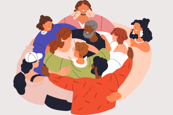 Carers Weeek 2026 - a group of people hugging